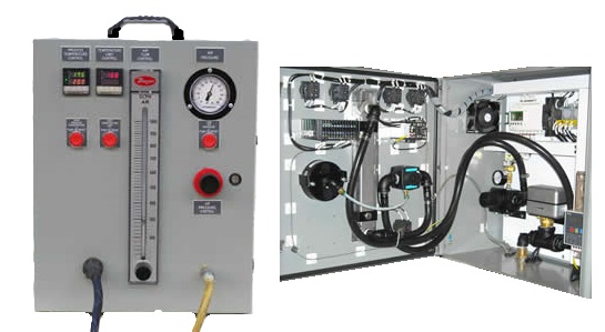 Control panel for air flow and temperature Control panel for air flow and temperature